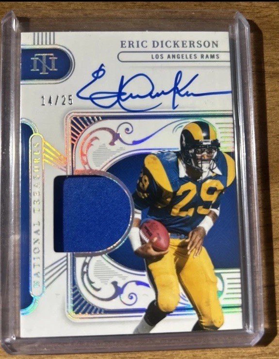 2025 Panini National Treasures Eric Dickerson/25 Patch Auto #MTS-EDN
