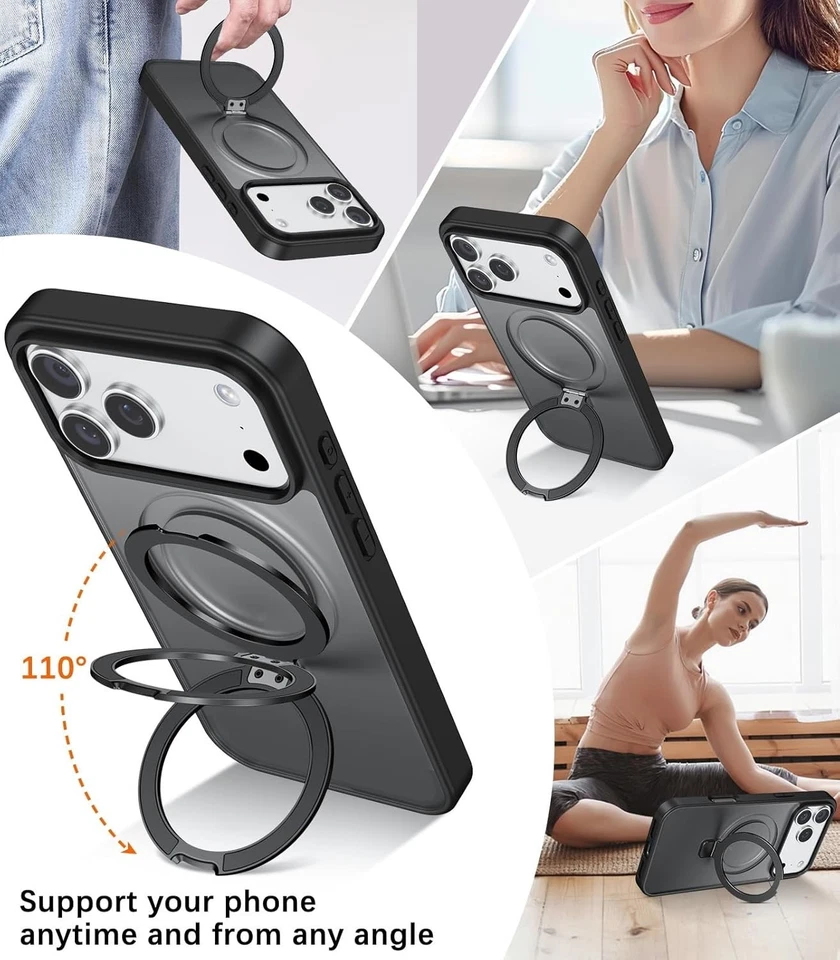 Unsichtbarer Ständer Hülle für iPhone 17 Pro Max Air Magnetischer + 9H Hartglas - Bild 3 von 4