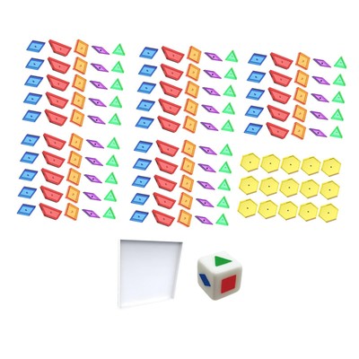 140 Stück Geometrische Formen Musterblöcke Bunt Manipulative Geometrie