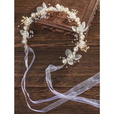 Elegant Floral Headband for Girls,Simple Flower Crown for Toddler Daily Dress Up