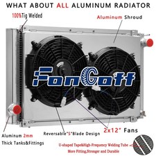 3-row Aluminum Radiator Shroud Fan For 1992-2000 Subaru Impreza 2.2l 2.5l