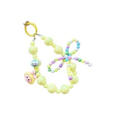 Handmade Beaded Phone Strap Bowknot Charm Elegant Keyring for Women Accessories