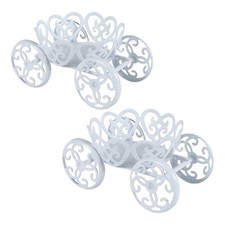 2-Pack Single Princess Carriage Cupcake Stand Holder Display J4W31298