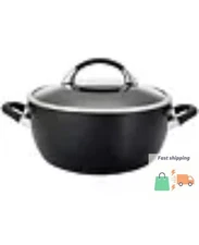 Symmetry Hard-Anodized Nonstick Induction Casserole Pan  5.5-Quart, Black