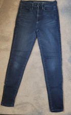 American Eagle Super Stretch Skinny Jeans Women s Blue Denim Low Rise Size 2