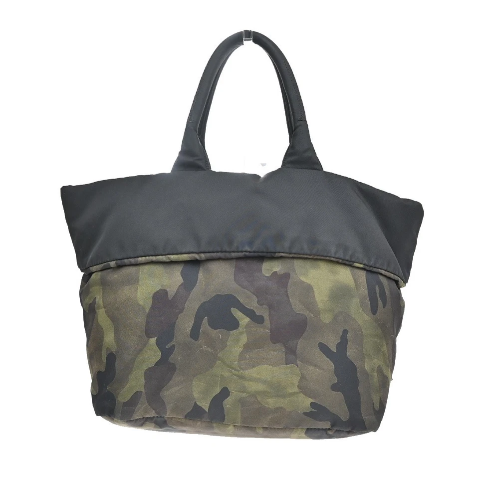 PRADA Logo Reversible Tessuto Hand Bag Nylon Leather Camouflage Black 35EF400 - Image 3 of 4