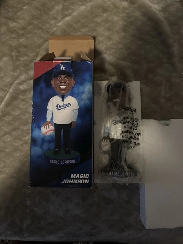 Dodgers Magic Johnson Bobblehead Figure MLB Baseball with Original Box