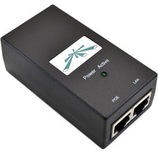 Ubiquiti Networks PoE Adapter, 24V 1A Gigabit Ethernet, NEMA 5-15