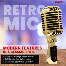 5 Core Retro Dynamic Vocal Iconic Microphone Vintage Classic Unidirectional Mic
