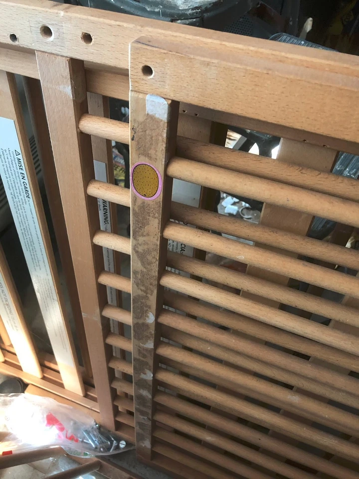 Б/у кроватка IKEA SNIGLAR из бука 502.485.41 с роликами - Изображение 4 из 4