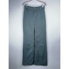 We The Free Green Gray Flare Pants High Rise Khaki Classic Free People Size 29