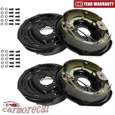 2 Pairs 7000 lbs Electric Trailer Brake 12" x 2" Self-Adjusting Assembly