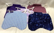 Handmade Chicken Saddles Hen Apron 5 Pack size M Hen Protector Blue Purple Plaid