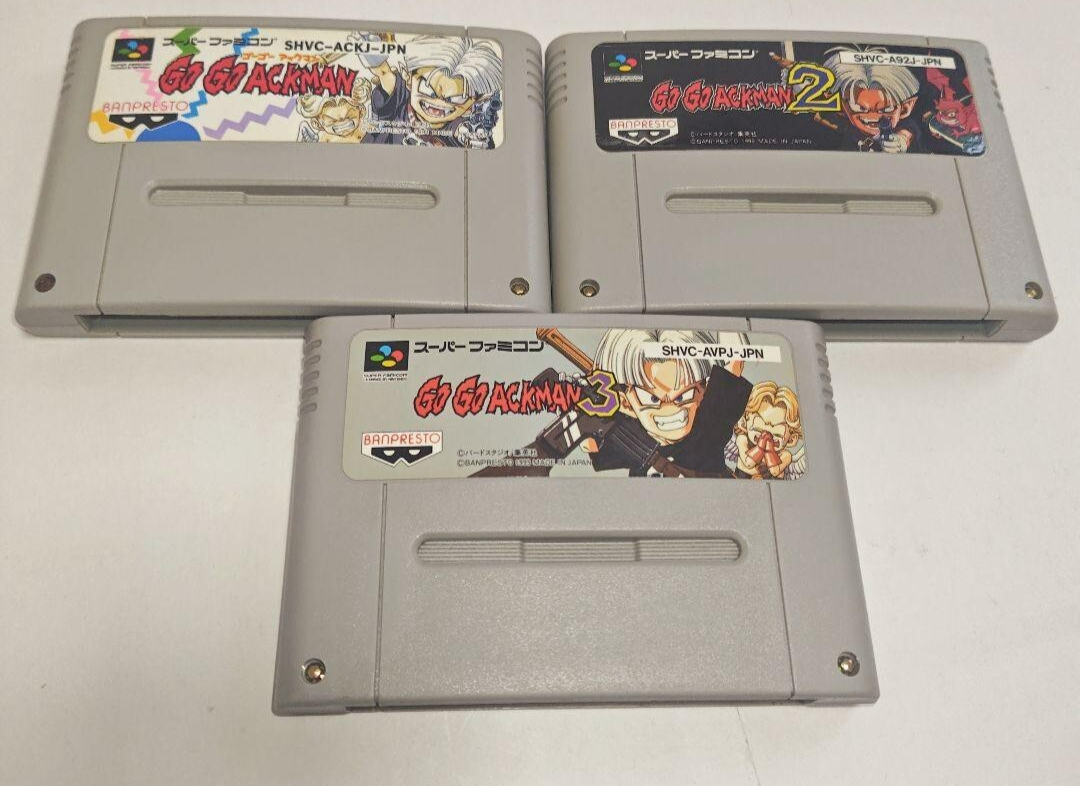 SYS55 Nintendo Super Famicom Go Go Ackman 1 2 3 ship free