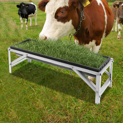 40.5'' Livestock Feeding Trough 9.25 Gallon Pasture Hay Feeder Floor Standing