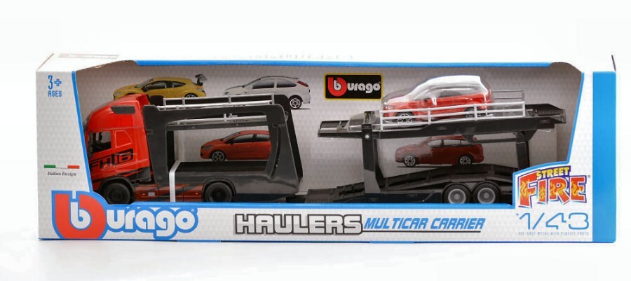 Volvo Fh16 Globetrotter 750 Xxl Red + Land Rover Lrx 1:43 Model BBURAGO