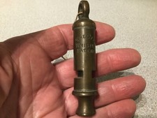 Vintage Brass 80mm GSW Alfred De Courcy The City Whistle Patent