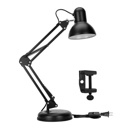 Super Bright Swing Arm Desk Lamp With LED Bulb & Clamp Home Office Table Light - Picture 3 of 12