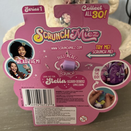 *NUEVO* Serie 1 Scrunchmiez Púrpura Glea Tinte para el Cabello Scrunchmiez/Mochila Clip - Imagen 3 de 3