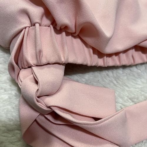 Strut&Bolt Pink One Shoulder Blouse Elastic Waist With Bow Tie Size Small - Picture 7 of 13