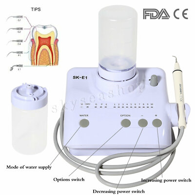 Dental Ultrasonic Piezo Scaler for Cavitron EMS + Handpiece +2 Bottles FDA & CE