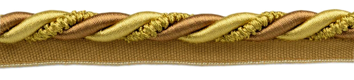 Large Twisted Decorative Rope Cord with Lip, Color# EL15 [5 Yards]