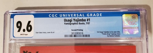 USAGI YOJIMBO #1 CGC 9.6 WP (FANTAGRAPHICS 1987) *2ND PRINT* 1ST IN HIS OWN... - Picture 2 of 7