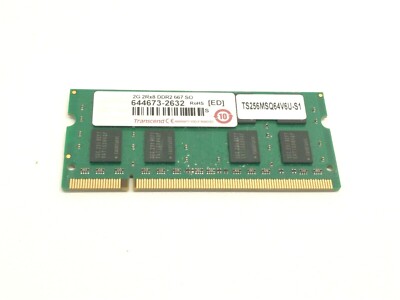 Transcend TS256MSQ64V6U-S1 2GB DDR2-667 Unbuffered SO-DIMM Ram Memory