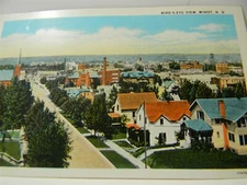 Vintage 1930s Bird's Eye View Minot North Dakota Postcard P15
