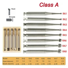 Dental Round Tungsten Steel Carbide Burs RA 2.35mm Latch for Low Speed Handpiece