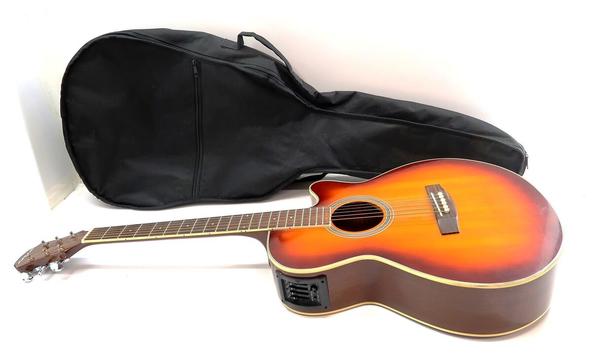 ARIA ELECORD FET-SPTBs Acoustic Electric Guitar with Soft ARIA ELECORD FET-SPTBs Acoustic Electric Guitar with Soft