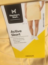 Skort Woven City Light Yellow Member's Mark Size Medium