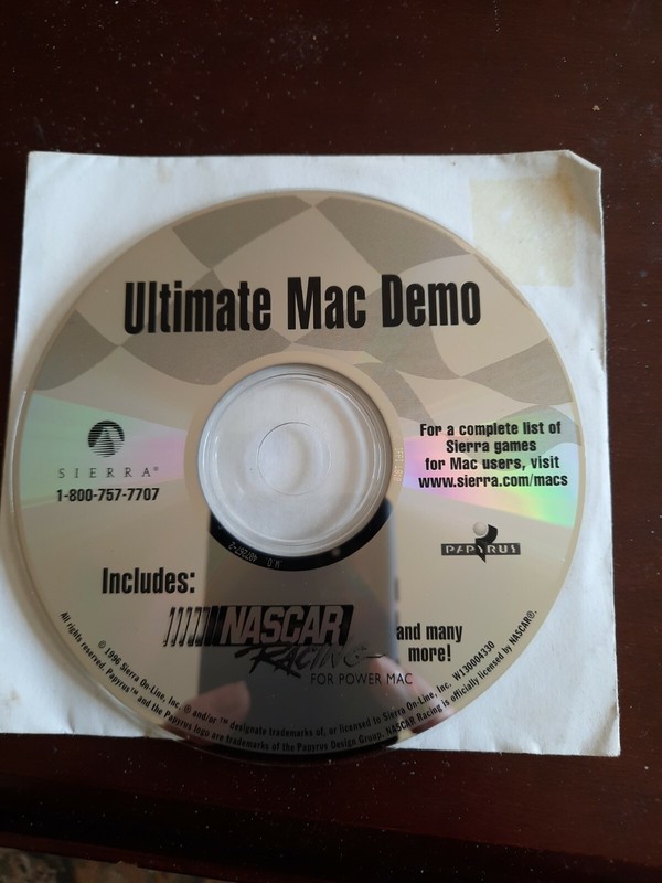 Sierra Games ULTIMATE MAC DEMO 1996, Nascar racing and more MACINTOSH CD