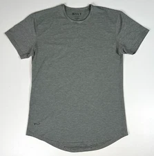 Men's BYLT Drop Cut Short Sleeve Tee Striped Sz M