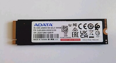 LESS THAN 10 HRS) ADATA 2TB SSD Legend 800 GOLD NVMe PCIe Gen4 M.2