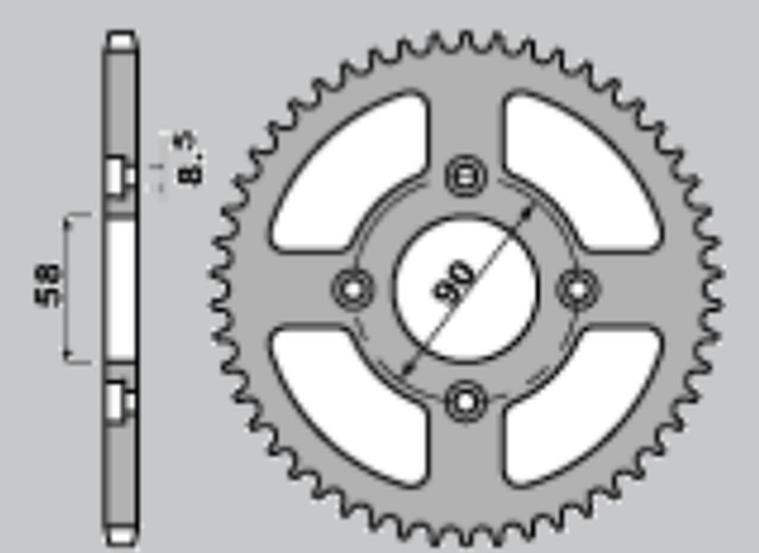 Pignon arrière JT 4462 pour entretien du kit chaîne Honda C125 Super Cub 2018-2021