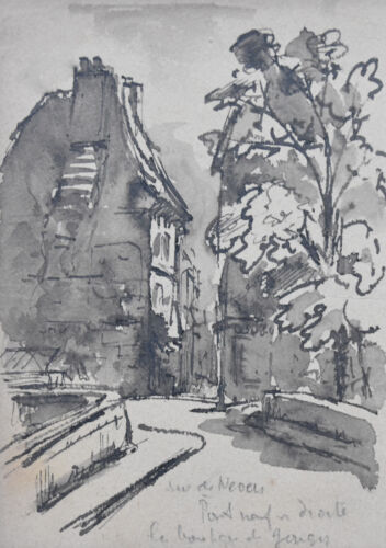 Albert Lepreux (1868-1959) (54) - lavis - Paris (rue de Nevers) - Bild 1 von 1