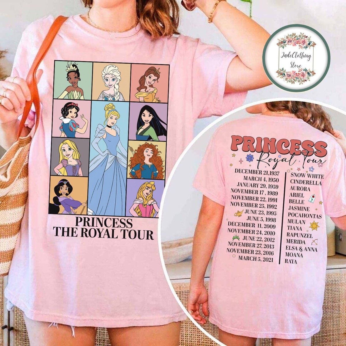 2-sided Disney Princess The Royal Tour Girl Trip Unisex Adult Kid