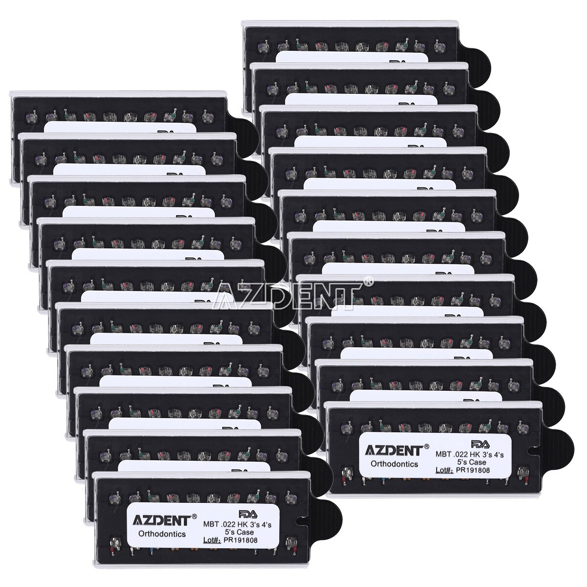 Attacchi Ortodontici Bracket Ortodontici AZDENT Mini MBT Monoblocco, Misura .022, Con 3-4-5 Ganci, Per Laboratori Dentali Attacchi Ortodontici Mini MBT - Foto 3