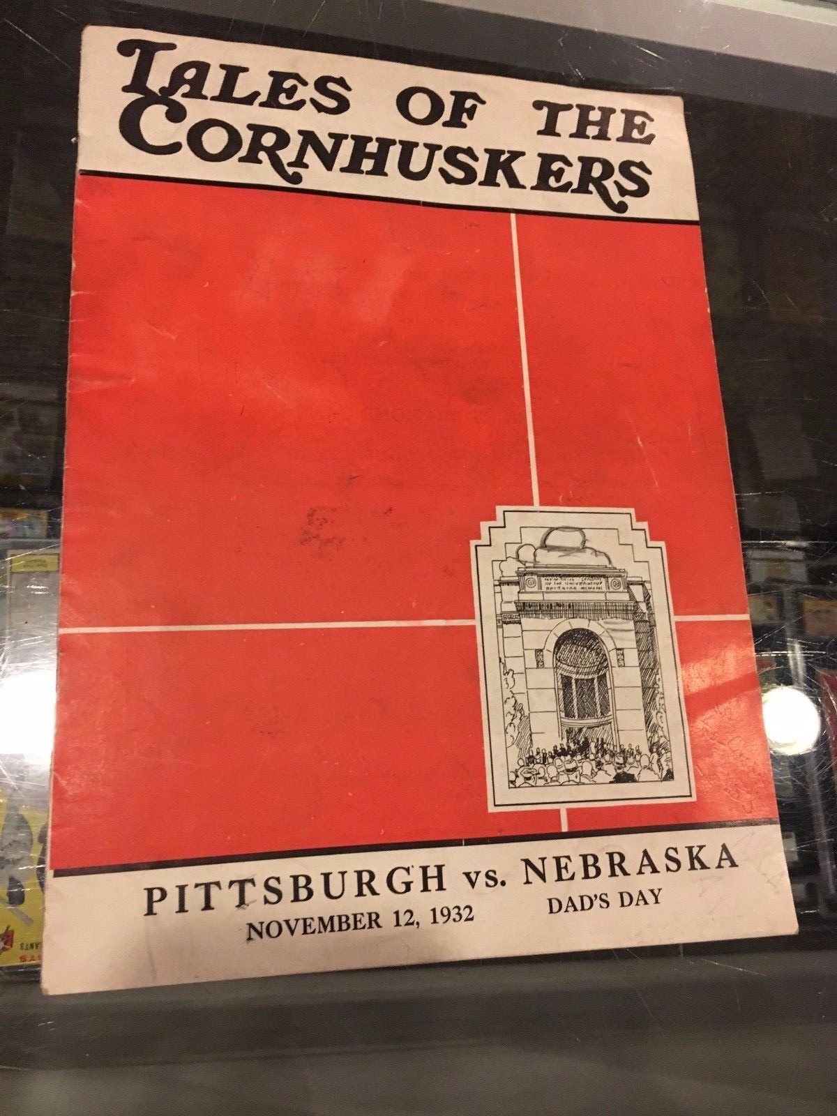 11/12 1932 PITT PITTSBURGH VS. NEBRASKA FOOTBALL PROGRAM JOCK