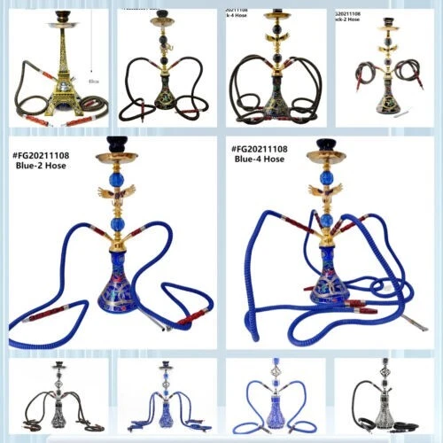 Elegant Fine Large 52cm Shisha Hookah Four Hose Handmade Traditional Gift XMAS - Picture 4 of 55
