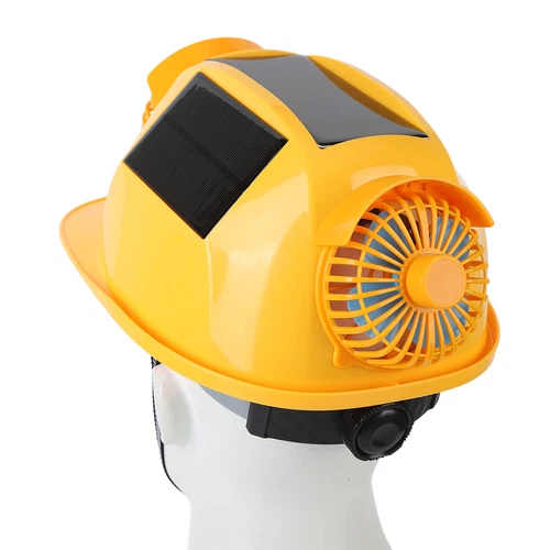 Casco de seguridad con ventilador solar casco aplicaciones anchas tamaño ajustable con luz Reino Unido - Imagen 4 de 10
