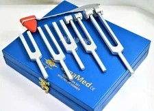 PREMIUM 6 Tuning Fork Set Medical Chiropractic  Diagnostic instruments W/TAYLOR 