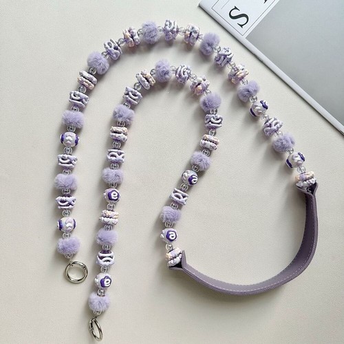 Plush Crossbody Bag Chain Colorful Mobile Phone Strap Mobile Phone Lanyard - Photo 23 sur 23