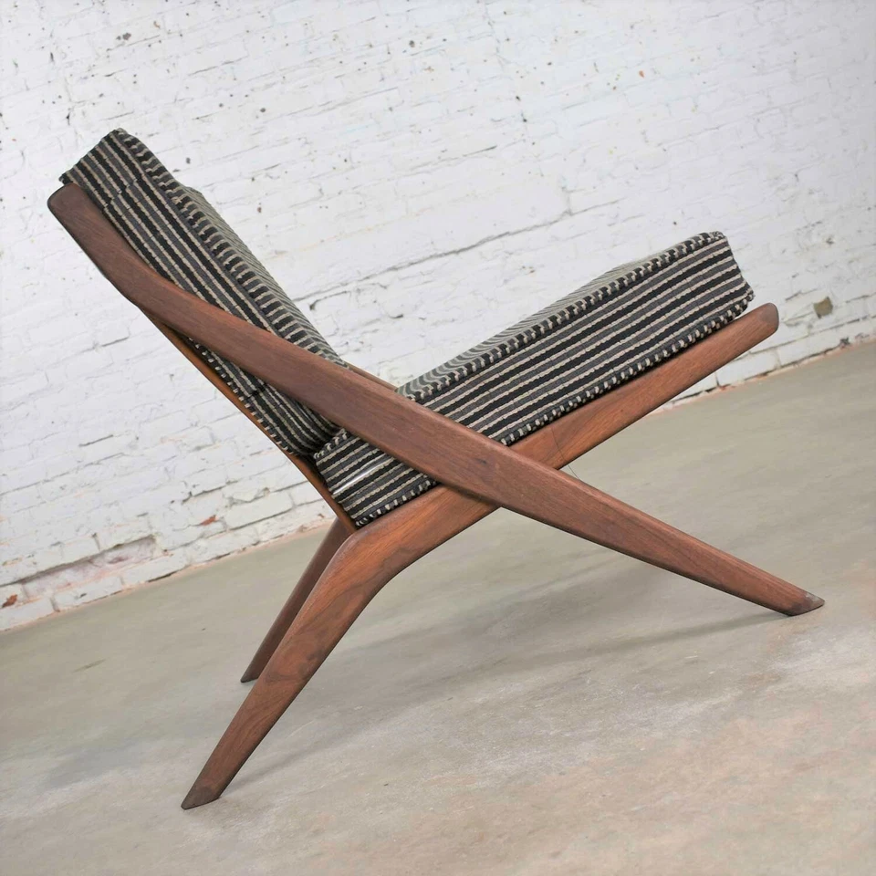 Sillón escandinavo moderno de tijera de Folke Ohlsson para Dux Foto 3 de 4