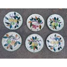 6 Blue Ridge Southern Pottery PV Honolulu 8 3/8" Fruit Plates