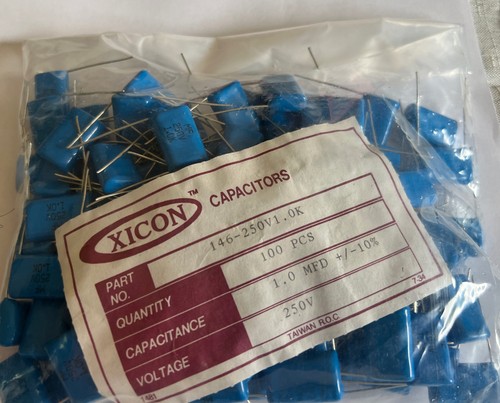 XICON 1 uF 250 VOLT RADIAL POLY 10% Kondensatoren. Teile-Nr 146-250V1.0K Neu 100 Stück - Bild 8 von 12