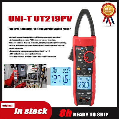 UNI-T UT-219PV Clamp Meter photovoltaic dedicated AC DC Pliers Ammeter Voltmeter