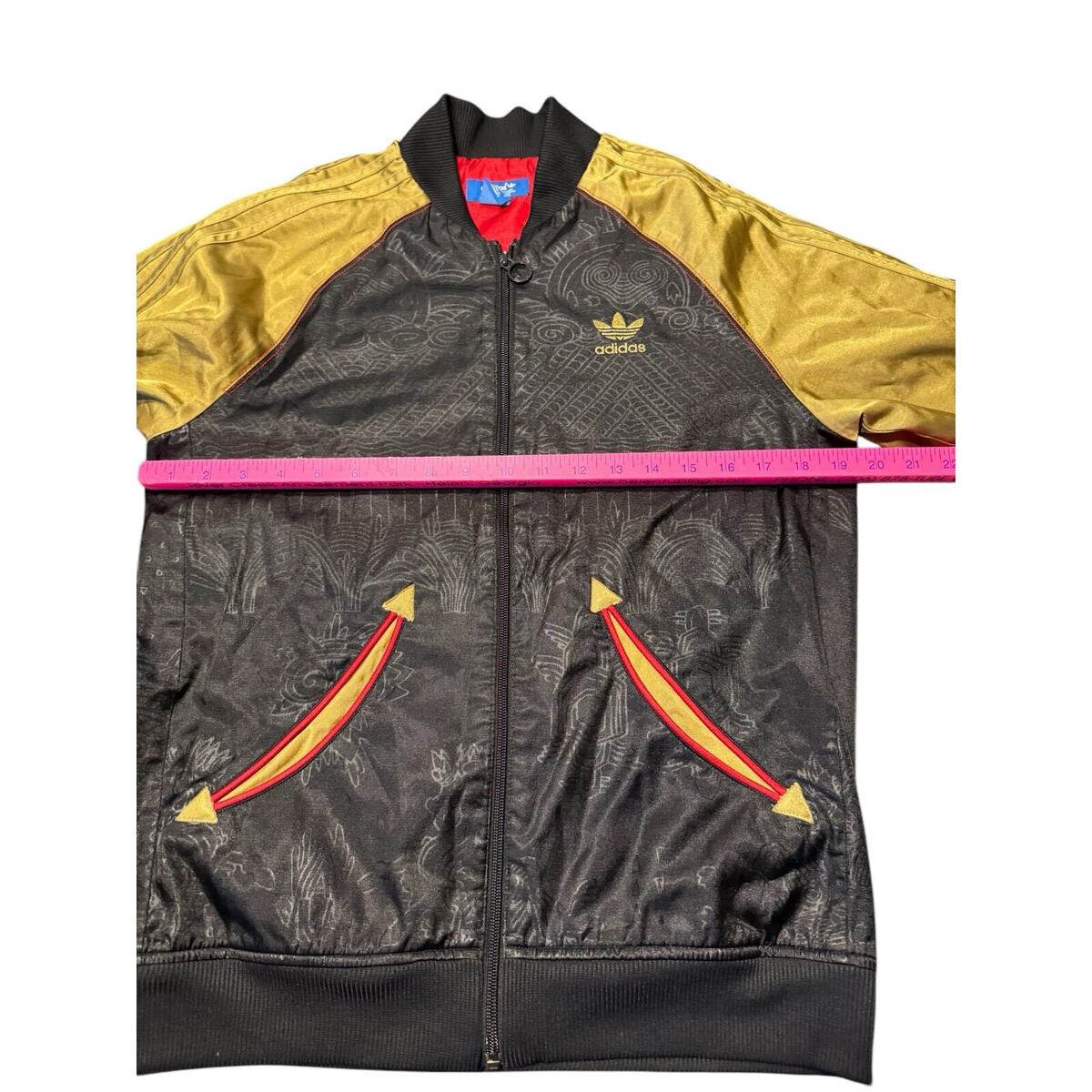 Adidas Jacket Size S Black/Gold Red Lining Chinese New Year Adidas Jacket Size S Black/Gold Red Lining Chinese New Year