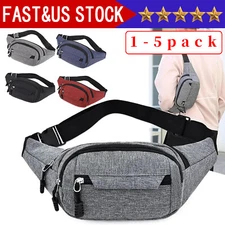 Men Women Fanny Pack Belt waist Bag Cross body Sling Shoulder Travel Sport Pouch